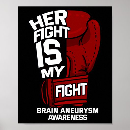 Poster Son combat est mon combat Cerveau Aneurysme de Com (Devant)