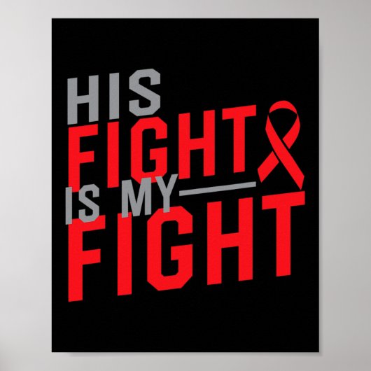 Poster Son combat est Mon combat Conscience du cancer du  (Devant)