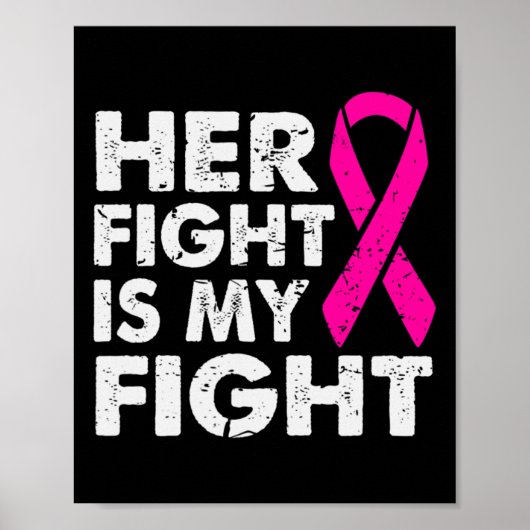 Poster Son combat est Mon combat Conscience du cancer du (Devant)