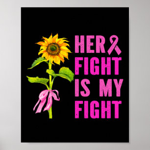Poster Son combat est mon combat Conscience du cancer du