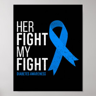 Poster Son combat est mon combat contre le diabète T1d