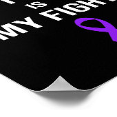 Poster Son combat est Mon combat Epilepsie Conscience Pur (Coin)
