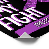 Poster Son Combat Est Mon Combat Epilepsie Seizure Purple (Coin)