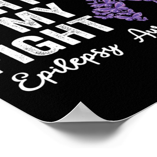 Poster Son combat est mon combat Epilepsy guerrier épilep (Coin)
