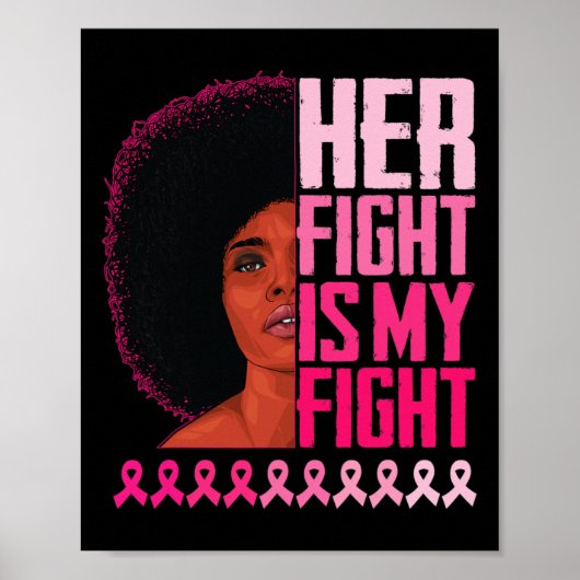 Poster Son combat est mon combat femmes noires cancer du  (Devant)