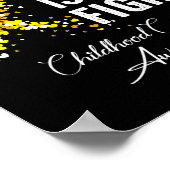 Poster Son combat est mon combat Gold Ribbon Cancer de l' (Coin)