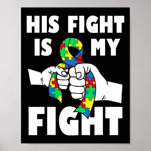 Poster Son combat est mon combat Inspirant Sensibilisatio (Devant)