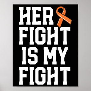 Poster Son Combat Est Mon Combat Leucémie Cancer Mari Hom
