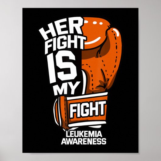 Poster Son combat est mon combat Leucémie Sensibilisation (Devant)