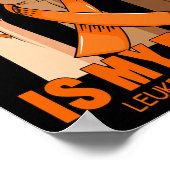 Poster Son combat est mon combat Leucémie Sensibilisation (Coin)