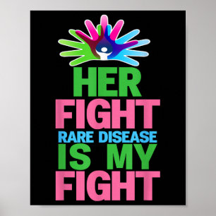 Poster Son Combat Est Mon Combat Maladie Rare - Maladie R