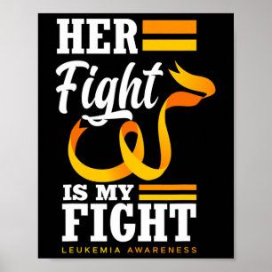 Poster Son Combat Est Mon Combat Maman Femme Fille Leukem