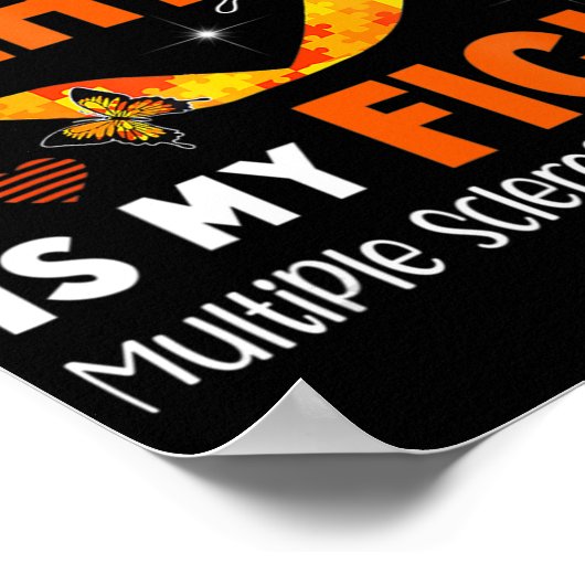 Poster Son combat est mon combat MS Multiple Sclerosis Aw (Coin)