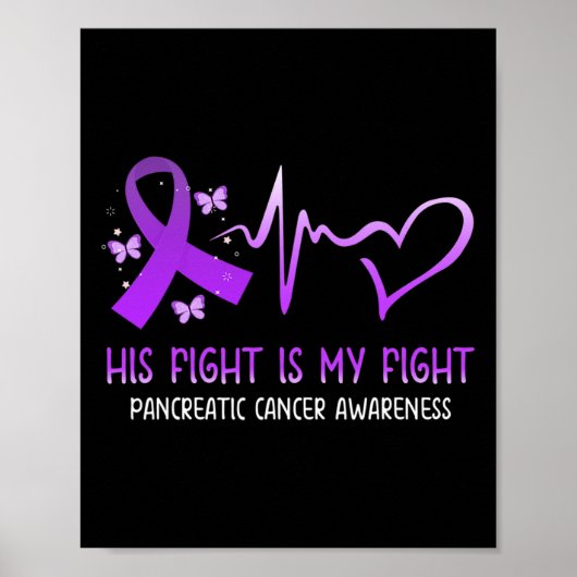 Poster Son Combat Est Mon Combat National Cancer Pancréat (Devant)