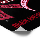 Poster Son combat est mon combat Ruban de sensibilisation (Coin)