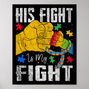 Poster Son combat est mon combat Ruban de sensibilisation