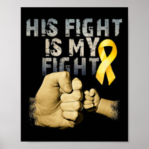 Poster Son combat est mon combat Sensibilisation au cance