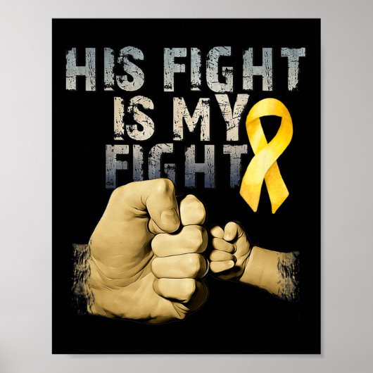 Poster Son combat est mon combat Sensibilisation au cance (Devant)