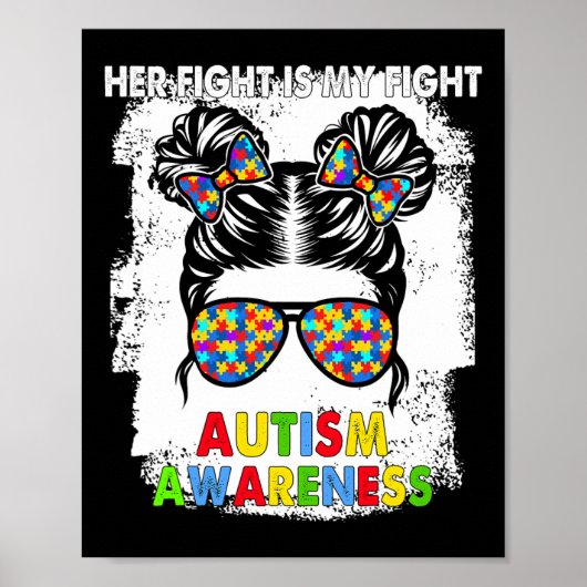 Poster Son combat est mon combat Sensibilisation sur l'au (Devant)