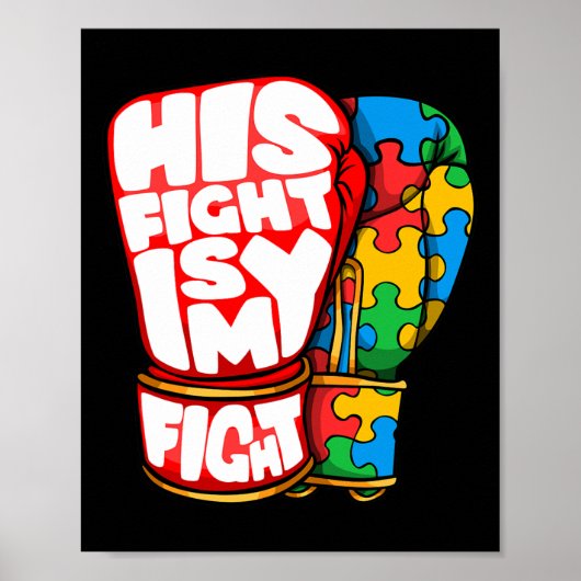 Poster Son Combat Est Mon Fight Sensibilisation sur l'aut (Devant)