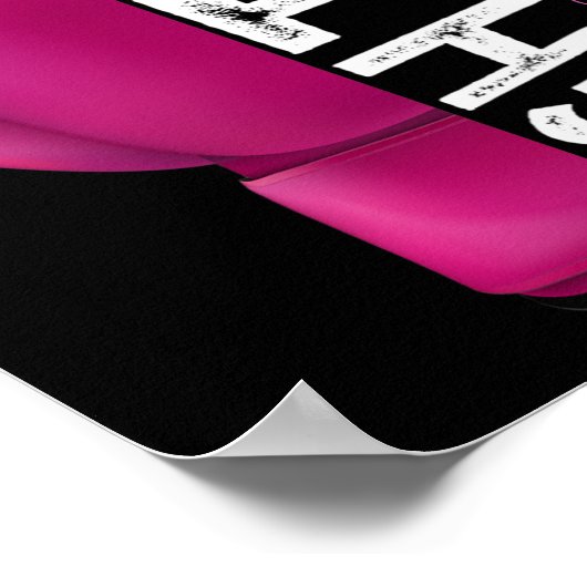 Poster Son Combat Est Mon Gant De Boxe Rose De Combat (Coin)