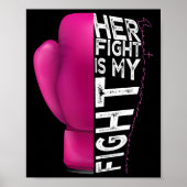 Poster Son Combat Est Mon Gant De Boxe Rose De Combat (Devant)