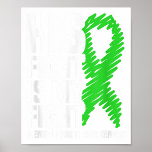 Poster Son combat Ma lutte contre le carbone vert santé m