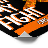 Poster Son combat Mon combat CRPS Sensibilisation Orange (Coin)