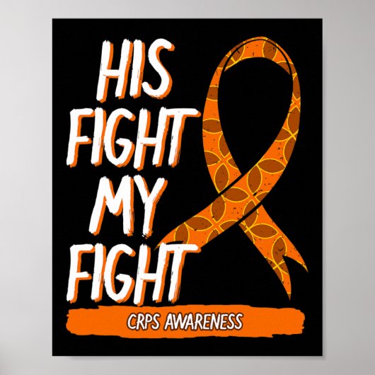 Poster Son combat Mon combat CRPS Sensibilisation Orange (Devant)
