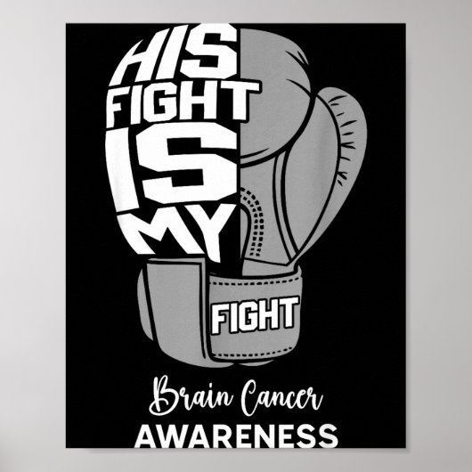 Poster Son combat mon combat mois de sensibilisation au c (Devant)