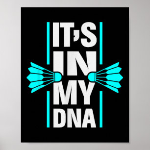 Poster Son Dans Mon Volant de badminton Adn Racket Badmin