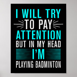Poster Son Dans Mon Volant de badminton Adn Racket Badmin