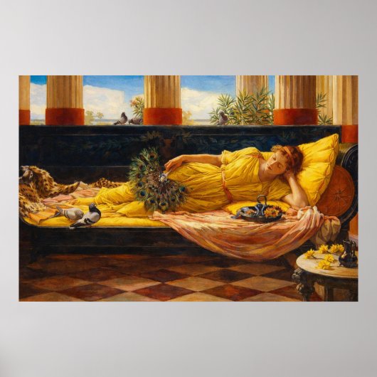 Poster Son doux faire rien par John William Waterhouse (Devant)
