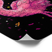 Poster Son Flamant rose Mardi Gras Yall (Coin)