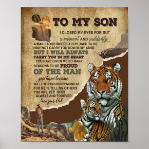 Poster Son Gifts   Letter To My Son Love From Dad