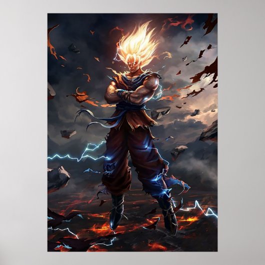 Poster Son Goku Super Saiyan (Devant)