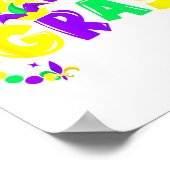 Poster Son illustration de fête de Mardi Gras à tous (Coin)