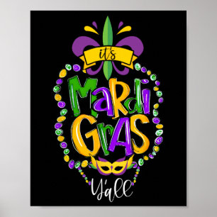 Poster Son Mardi Gras Yall Funny Mardi Gras Party Mask Co