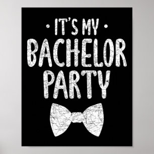 Poster Son Mariage de la fête de baccalauréat Groom Funny