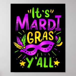 Poster Son Masque Mardi Gras Yall Mardi Gras Party