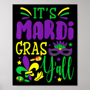 Poster Son Masque Mardi Gras Yall Mardi Gras Party