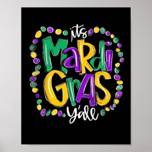 Poster Son Masque Mardi Gras Yall Mardi Gras Party