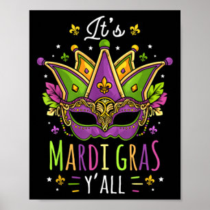 Poster Son Masque Mardi Gras Yall Mardi Gras Party
