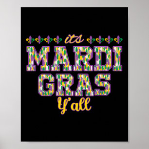Poster Son Masque Mardi Gras Yall Mardi Gras Party