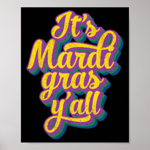 Poster Son Masque Mardi Gras Yall Mardi Gras Party