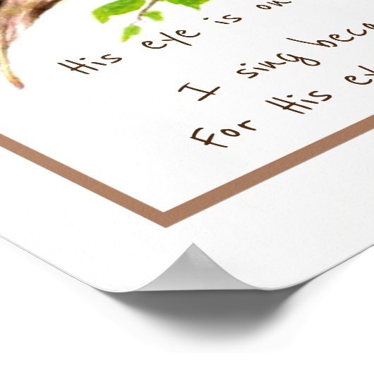 Poster Son oeil est sur le Bruant réconfortant Hymn Art P (Coin)