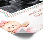 Poster Son ou Elle échographie pain d'épices Révélation d (Coin)