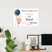 Poster Son ou elle Genre révèle le signe de bienvenue (Bureau à domicile)