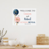 Poster Son ou elle Genre révèle le signe de bienvenue (Cuisine)