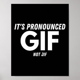 Poster Son Prononcé Gif Pas Jif Drôle Texte Ironique Inte